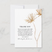 Minimale Elegante Roucondoleance Bedankkaart (Voorkant)