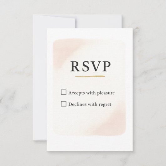 Minimale Elegante RSVP Trouwkaart – 8,89x12,7 cm (Voorkant)