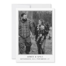 Minimale elegante save the date uitnodiging