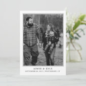 Minimale elegante save the date uitnodiging (Staand voorkant)