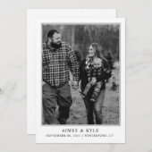 Minimale elegante save the date uitnodiging (Voorkant / Achterkant)