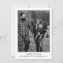 Minimale Elegante Save The Date Uitnodiging 