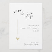 Minimale Elegante Save The Date Uitnodiging (Voorkant)