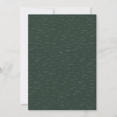 Minimale elegante scriptjager groene foto save the date (Achterkant)