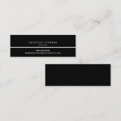 Minimale elegante stylist introductie contact mini visitekaartje (Voorkant / Achterkant)