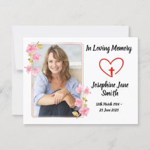 Minimale Elegante Sympathie Bloemen Foto Gebed Kaa Briefkaart
