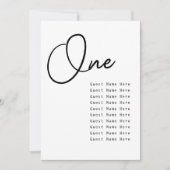 Minimale Elegante Tafel Gast Namen Zetel Grafiek C (Voorkant)