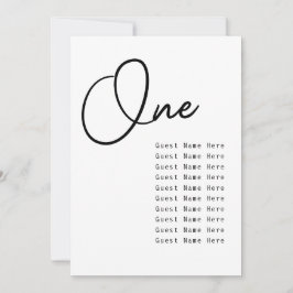 Minimale Elegante Tafel Gast Namen Zetel Grafiek C