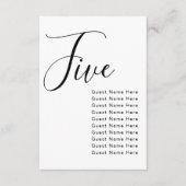 Minimale Elegante Tafel Gast Namen Zetel Grafiek C (Voorkant)