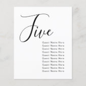 Minimale Elegante Tafel Gast Namen Zetel Grafiek C (Voorkant)