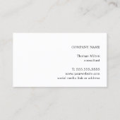 Minimale elegante textuur donkergrijze consultant visitekaartje (Achterkant)