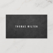 Minimale elegante textuur donkergrijze consultant visitekaartje (Voorkant)