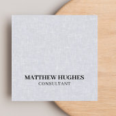 Minimale elegante textuur grijs consultant vierkante visitekaartje