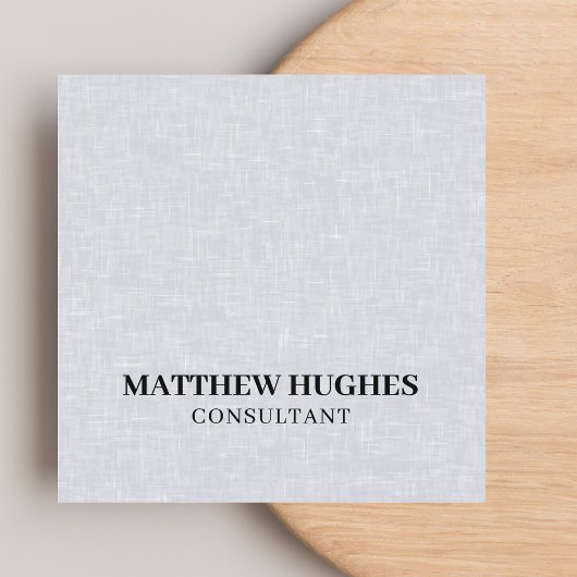 Minimale elegante textuur grijs consultant vierkante visitekaartje