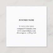 Minimale elegante textuur grijs consultant vierkante visitekaartje (Achterkant)