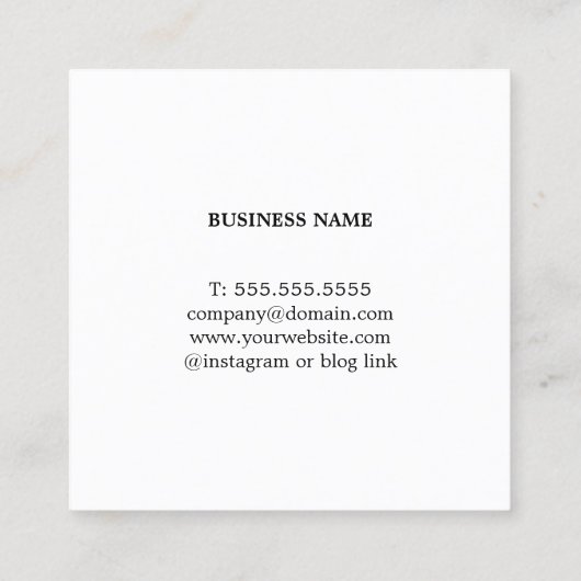 Minimale elegante textuur grijs consultant vierkante visitekaartje (Achterkant)