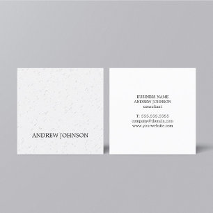 Minimale elegante textuur Licht grijs consultant Vierkante Visitekaartje
