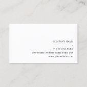 Minimale elegante textuur Licht grijs consultant Visitekaartje (Achterkant)