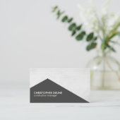 Minimale elegante textuur lichtgrijze constructie visitekaartje (Staand voorkant)