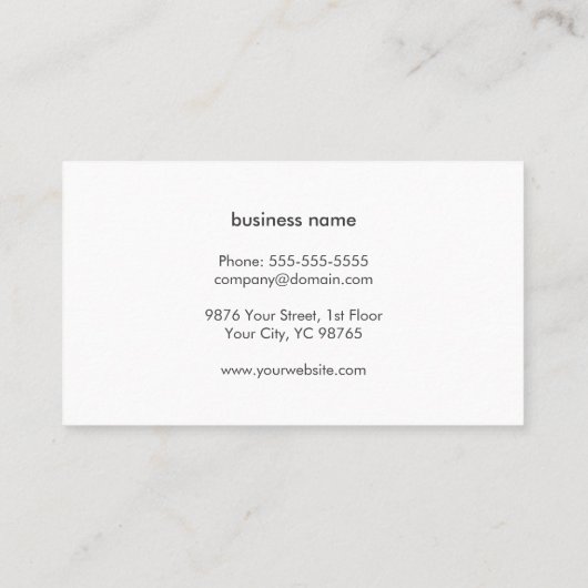 Minimale elegante textuur lichtgrijze constructie visitekaartje (Achterkant)