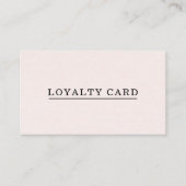 Minimale elegante textuur lichtroze schoonheid klantenkaartje (Voorkant)