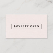Minimale elegante textuur lichtroze schoonheid klantenkaartje (Voorkant)