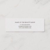 Minimale elegante textuur Witte haar en Makeup Mini Visitekaartje (Achterkant)