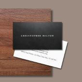 Minimale elegante textuur zwart-witconsultant visitekaartje