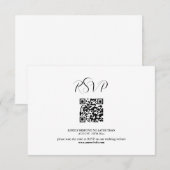 Minimale Elegante Trouw RSVP Kaart (Voorkant / Achterkant)