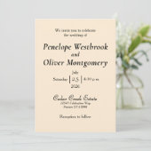 Minimale Elegante Trouw Uitnodiging (Staand voorkant)