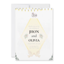 Minimale Elegante Trouw Uitnodiging | Eenvoudig Mo