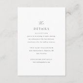 Minimale Elegante Trouwdetails Informatie Informatiekaartje (Voorkant)