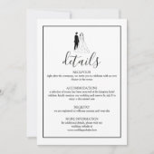 Minimale Elegante Trouwdetails Kaart (Voorkant)