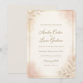Minimale Elegante Trouwuitnodiging Template Save The Date (Voorkant / Achterkant)