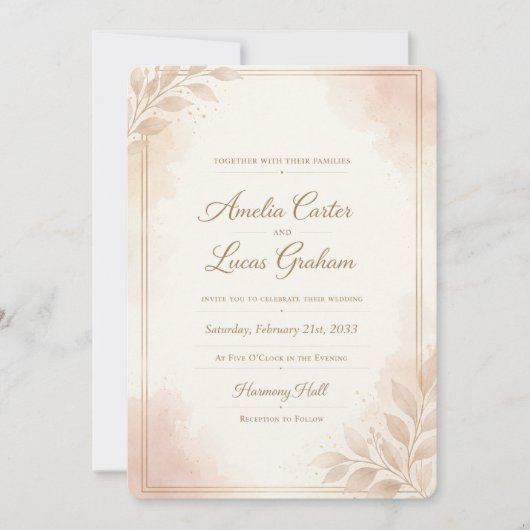 Minimale Elegante Trouwuitnodiging Template Save The Date (Voorkant)