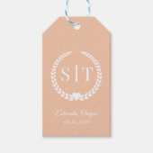 Minimale Elegante Typografie Monogram Beginletters Cadeaulabel (Voorkant)