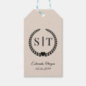Minimale Elegante Typografie Monogram Beginletters Cadeaulabel (Voorkant)