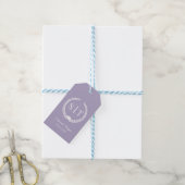 Minimale Elegante Typografie Monogram Beginletters Cadeaulabel (Met Touw)