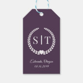 Minimale Elegante Typografie Monogram Beginletters Cadeaulabel (Voorkant)