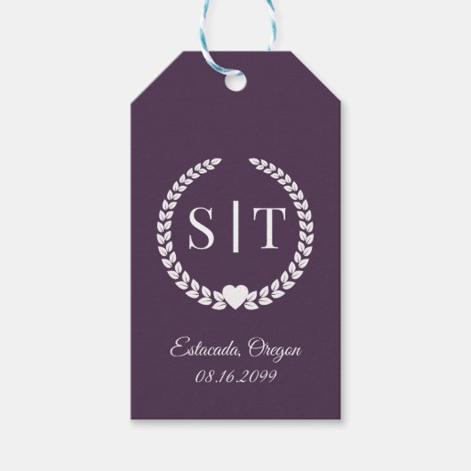Minimale Elegante Typografie Monogram Beginletters Cadeaulabel (Voorkant)