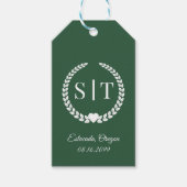 Minimale elegante typografie Monogram Initialen Cadeaulabel (Voorkant)