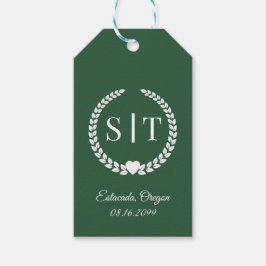 Minimale elegante typografie Monogram Initialen Cadeaulabel