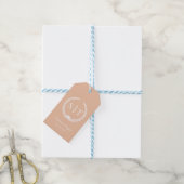 Minimale Elegante Typografie Monogram Initialen Cadeaulabel (Met Touw)