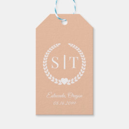Minimale Elegante Typografie Monogram Initialen Cadeaulabel