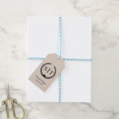 Minimale Elegante Typografie Monogram Initialen Cadeaulabel (Met Touw)