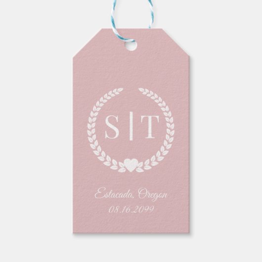 Minimale Elegante Typografie Monogram Initialen Cadeaulabel (Voorkant)