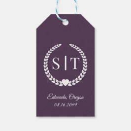 Minimale Elegante Typografie Monogram Initialen Cadeaulabel