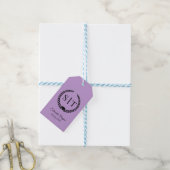 Minimale Elegante Typografie Monogram Initialen Cadeaulabel (Met Touw)