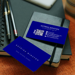 Minimale Elegante Typografie QR Code Social Media Visitekaartje