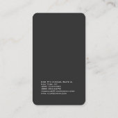 Minimale elegante, unieke moderne grijze vlakte visitekaartje (Achterkant)
